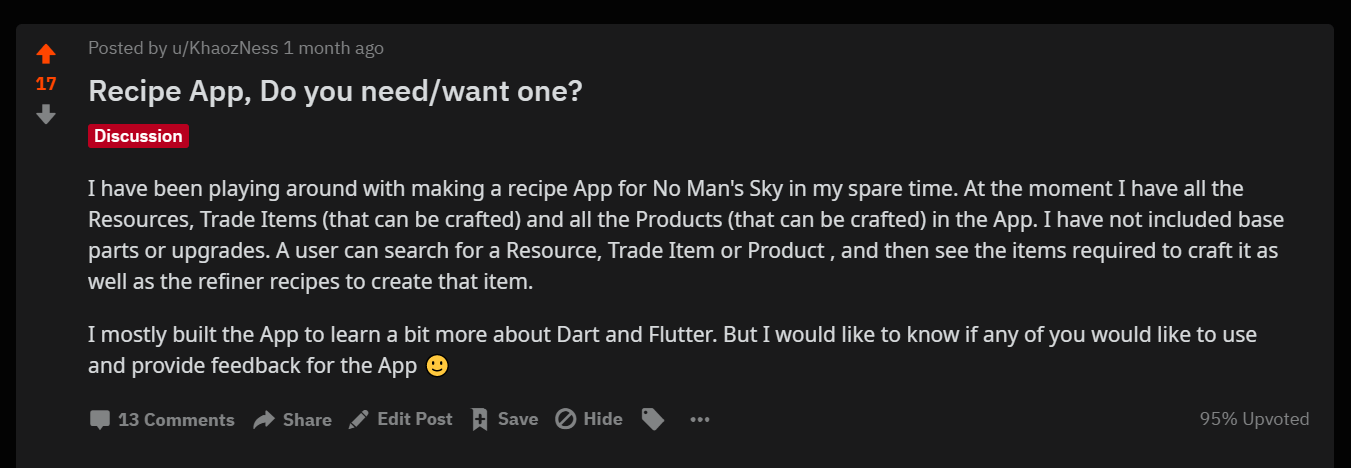 Asking Reddit if they want an app